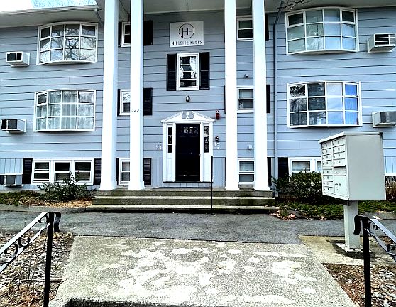 Outside building