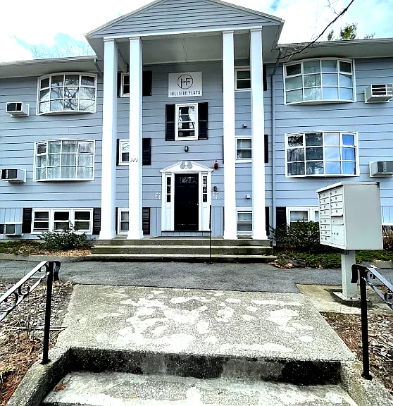 Outside building