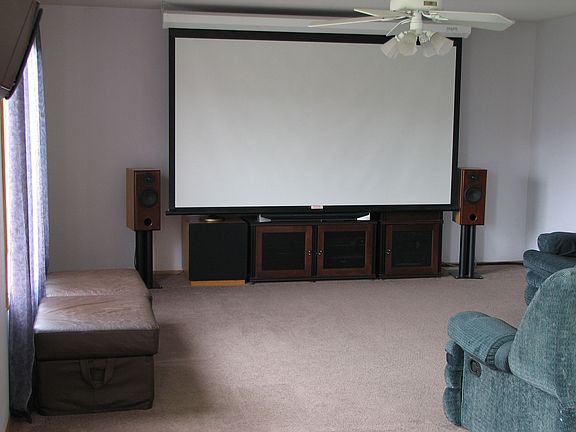 Family Room with Projection Screen