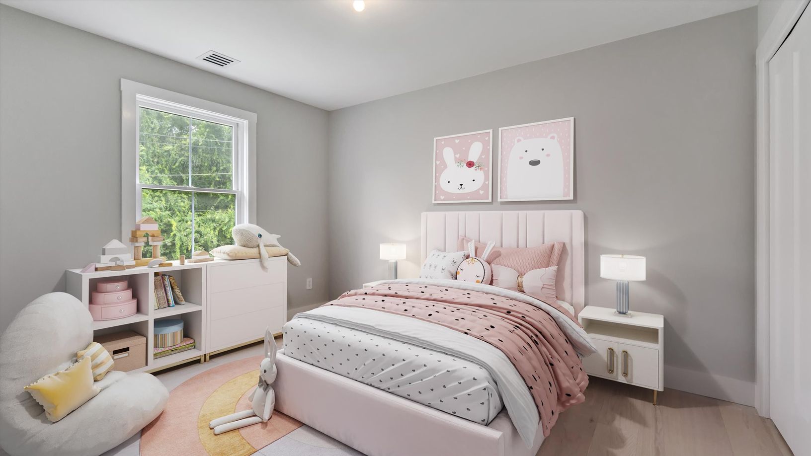  Digitally staged bedroom