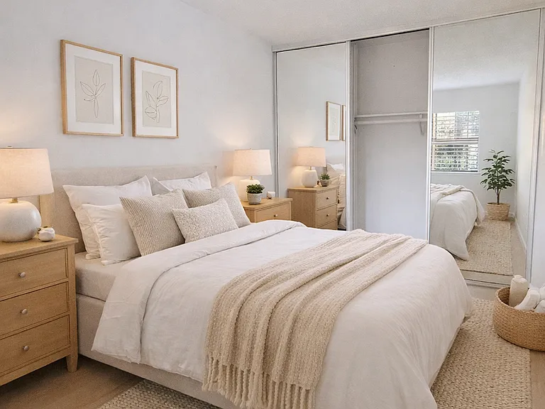 Bedroom - Remodeled Unit - AI Staged
