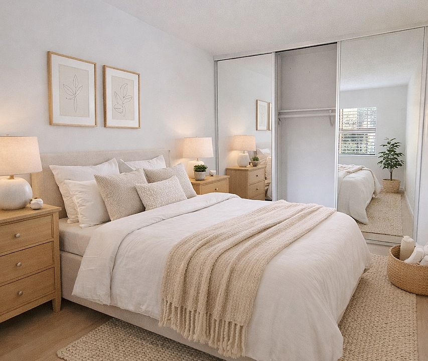 Bedroom - Remodeled Unit - AI Staged