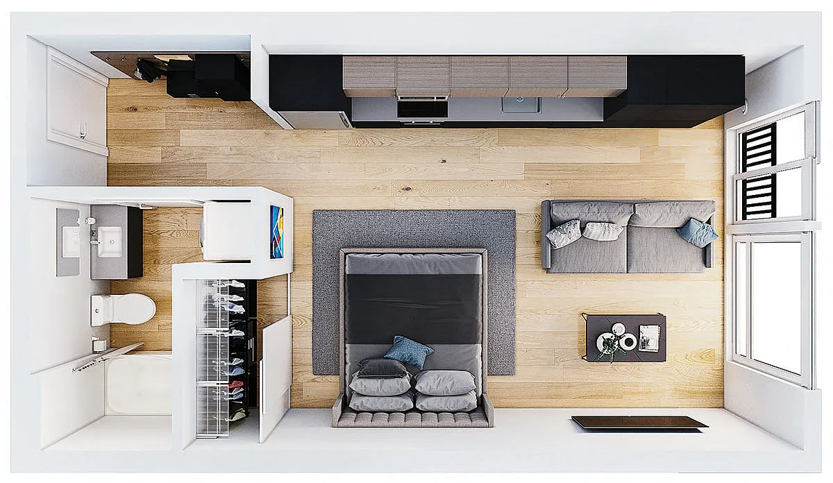 Floor plan Studio B