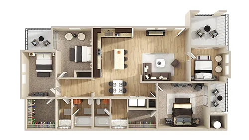 Floor plan 4X2