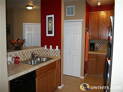 Tile throughout kitchen