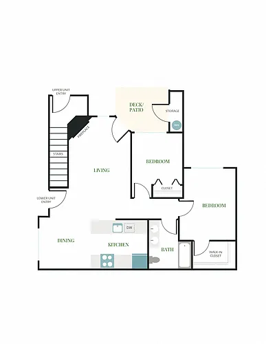 Floor plan 2 X 1