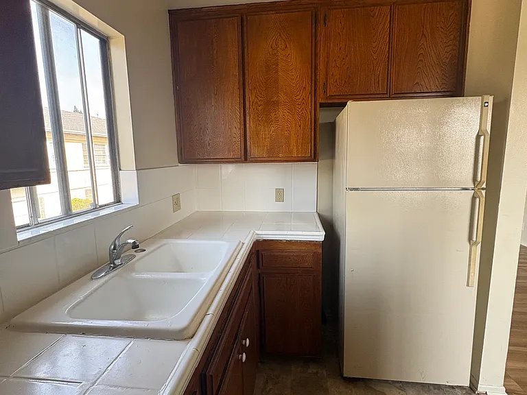 Kitchen with fridge