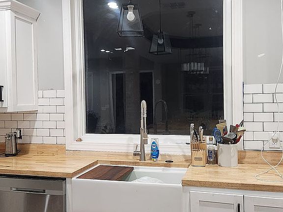 Kitchen sink, over looking b