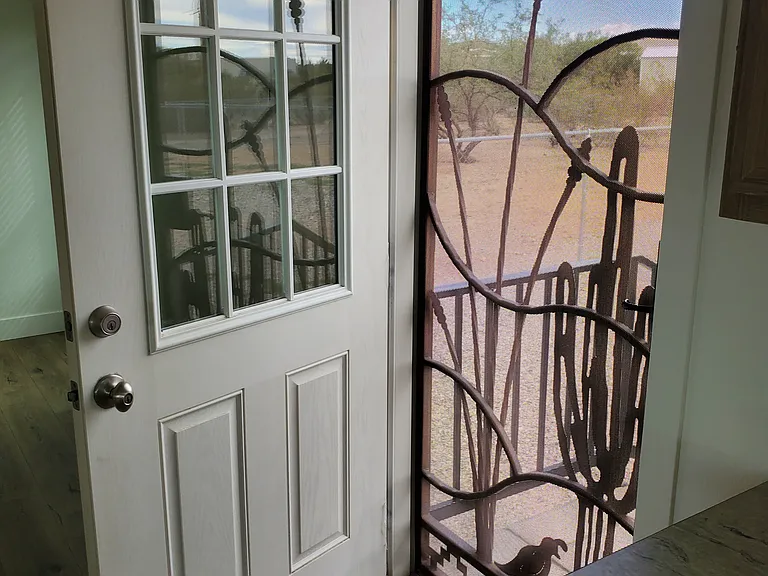 BACK DOOR W/ HEAVY CUSTOM MADE SECURITY DOOR
