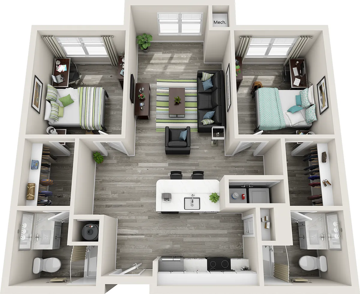 Floor plan 2x2 Premium