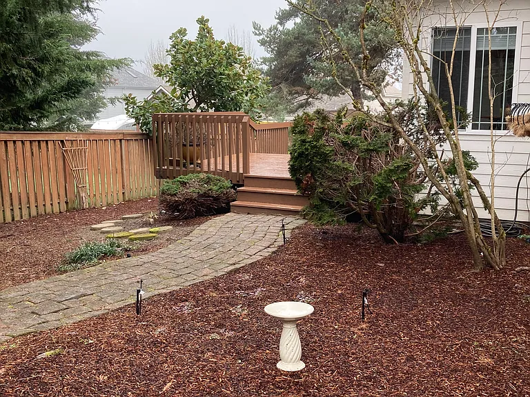 Fenced in back yard