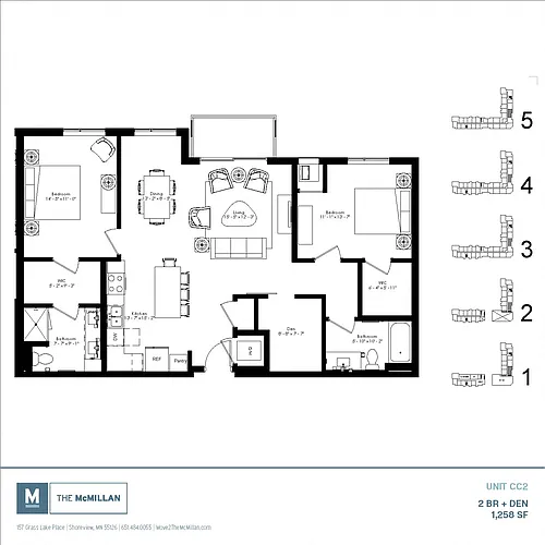 Floor plan CC2 + Den