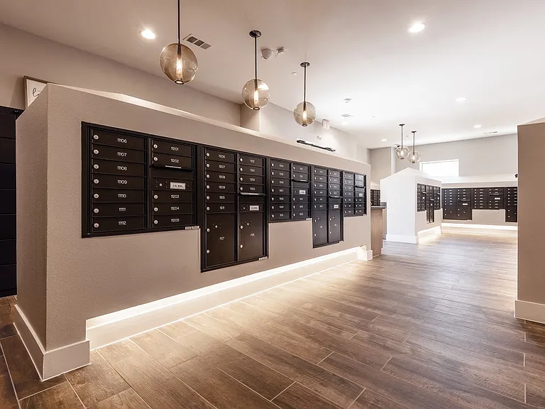 24-hour electronic parcel and refrigerated locker access.