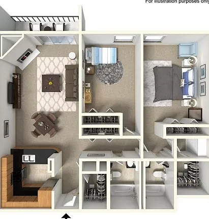 2 Bedroom L Floor Plan 2 Bedroom L Floor Plan