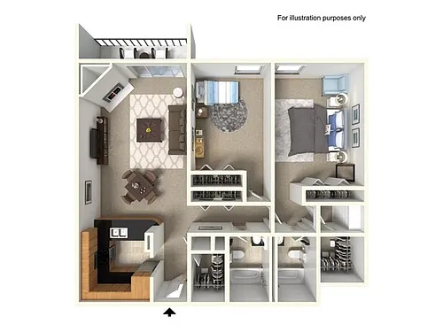 Floor plan 2 Bedroom L