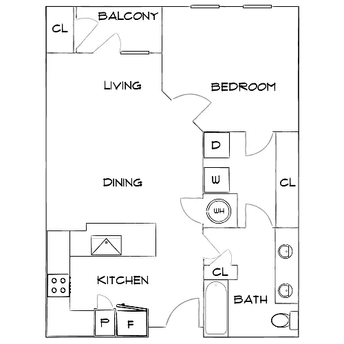 Floor plan Design 1B Premier 2