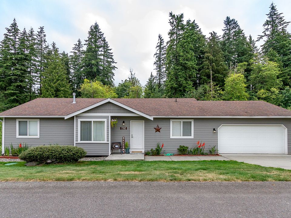 Rambler home, rural setting
