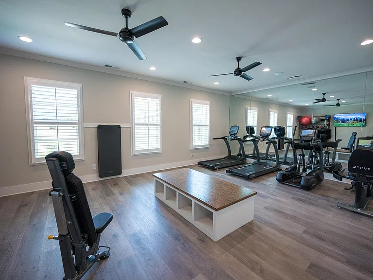 Fitness Center inside the Clubhouse. Offers cardio, strength training and yoga studio.