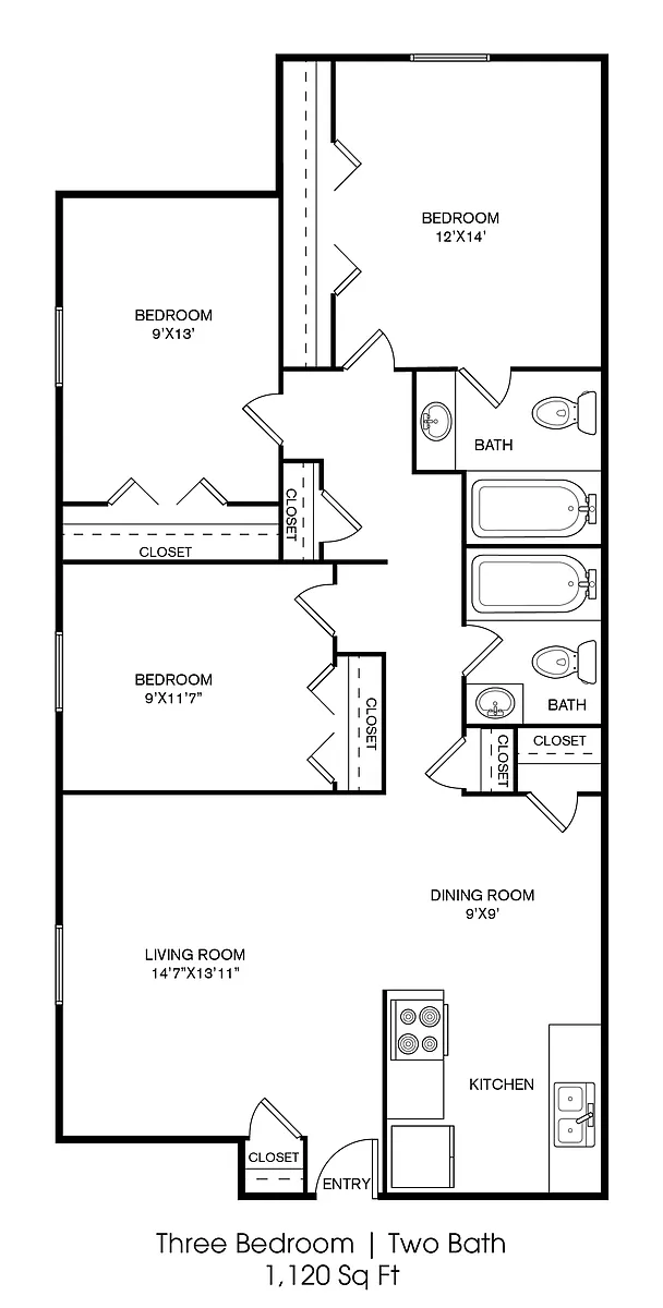 Floor plan 3 Bedroom