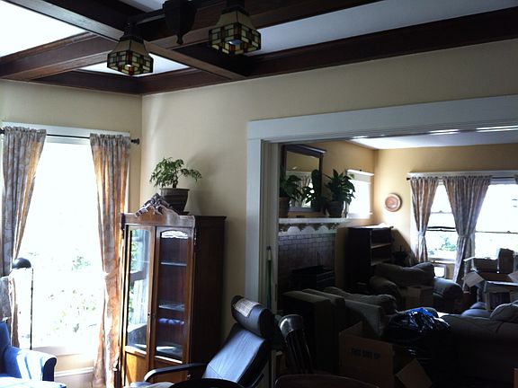 Dining/front--boxbeam ceilings