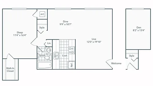Floor plan Arlington Den