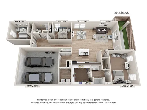 Floor plan 3x2D
