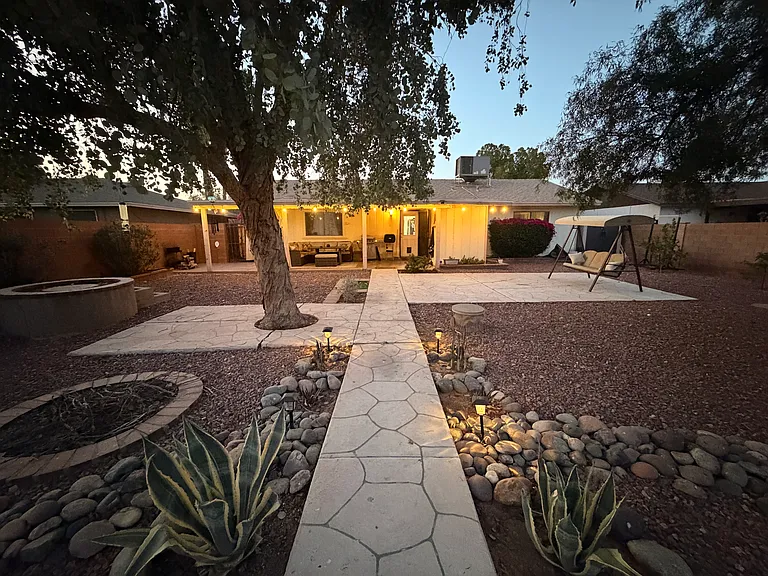 Patio at dusk