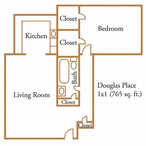 Floor plan One Bedroom