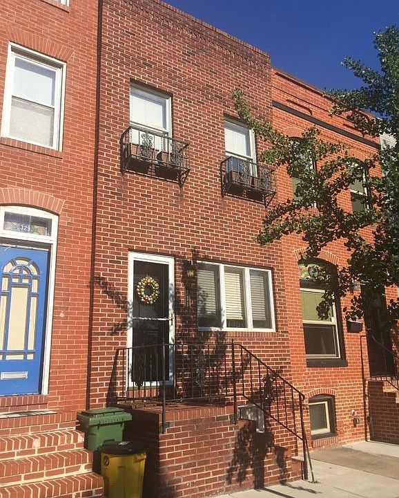 Front view- amazing block for stoop sitting!