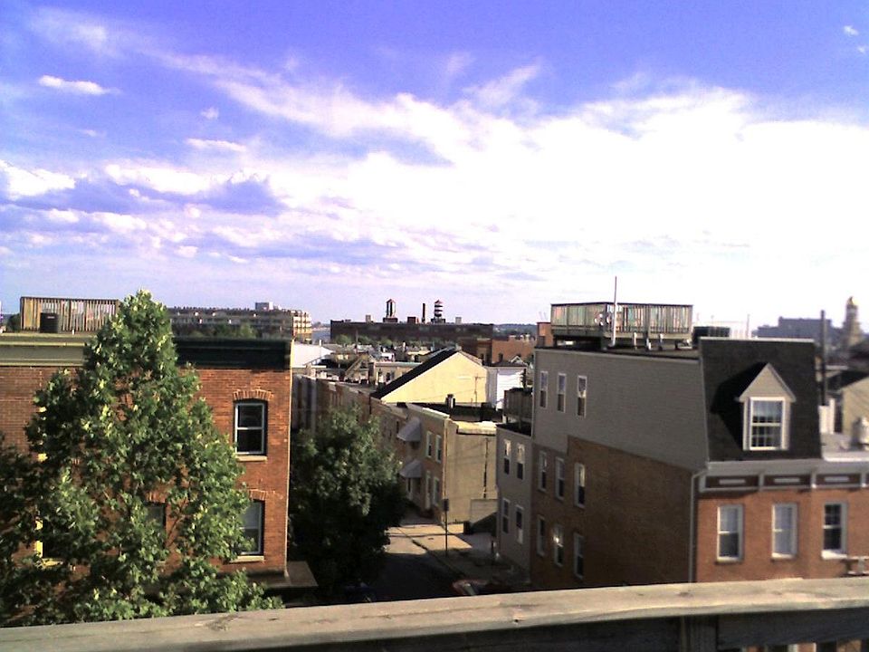 view of harbor from roof deck