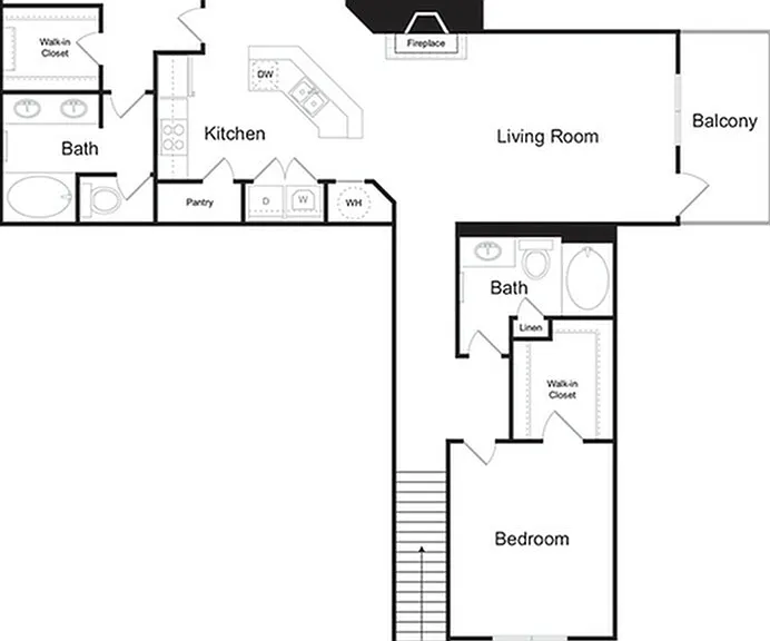 The Ridgedale 2 bedroom 2 bathroom 1600 sq ft apartment home at The Kendrick located in Atlanta, GA 30324 The Ridgedale 2 bedroom 2 bathroom 1600 sq ft apartment home at The Kendrick located in Atlanta, GA 30324