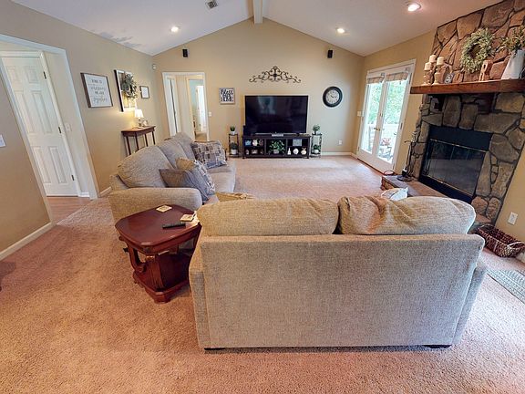 Wood-burning fireplace