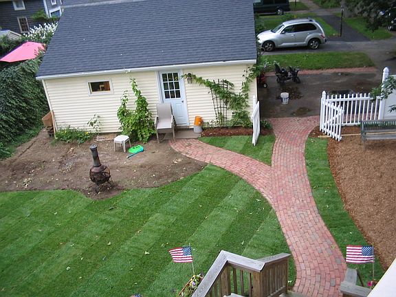 Back Yard View of Garage