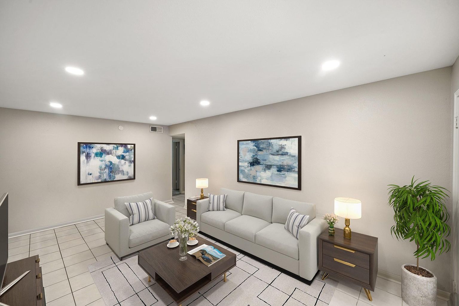 Home with bright interiors and well-maintained exterior
