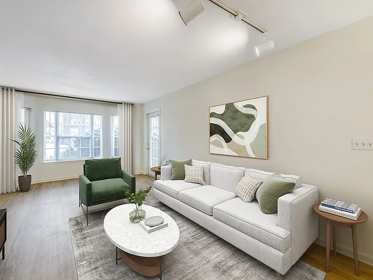 Classic Package II living room with hard surface flooring