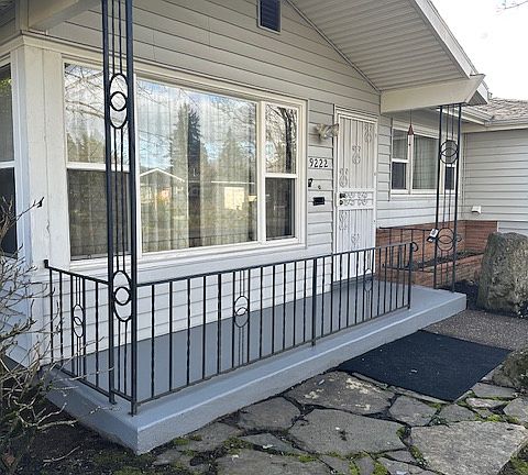 Front of house from the side