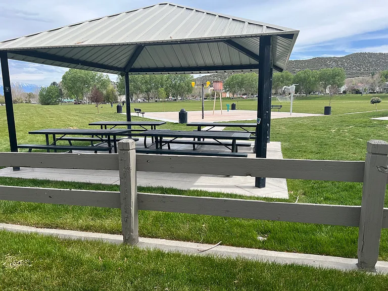 Noland City Park picnic area and splash pad