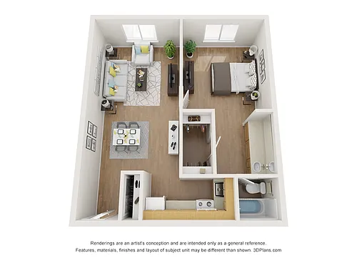 Floor plan 1X1 50
