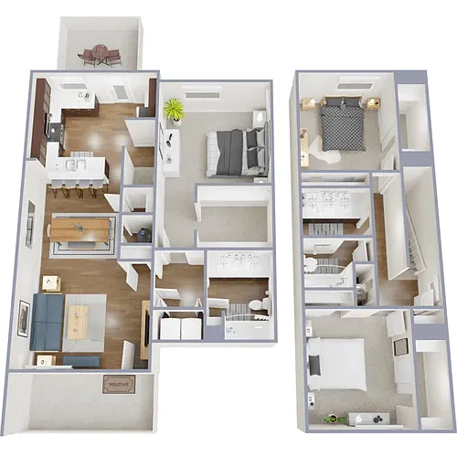 Floor plan 3 Bedroom 2 Bathroom