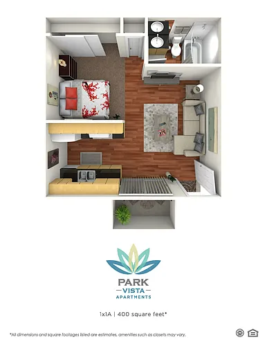 Floor plan 1x1A