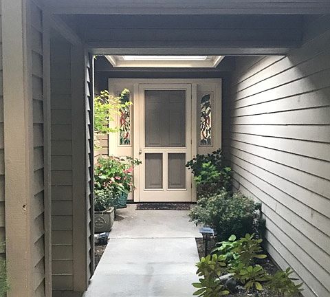 Walk way to front door