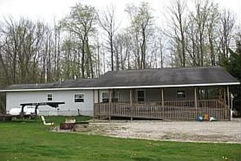 The backside of the home