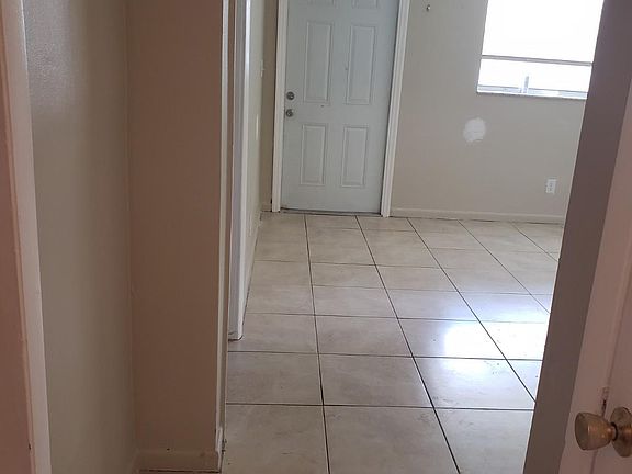 View from bathroom looking into living room