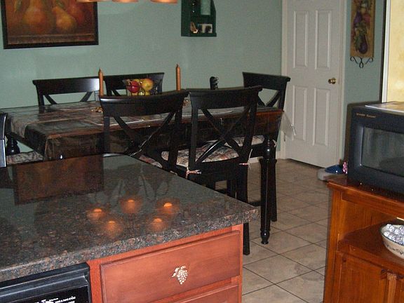 view of dining room from kitchen