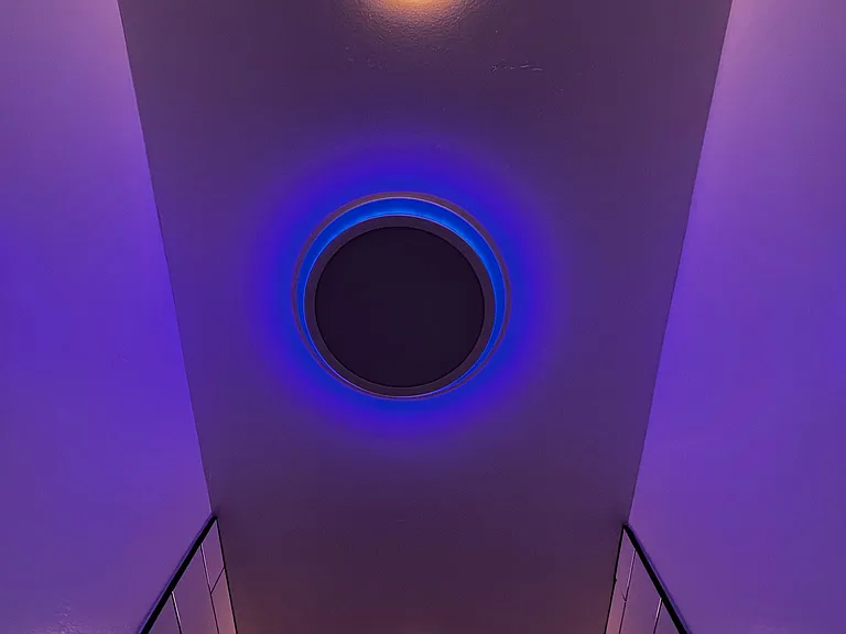 Night light settings in bathroom