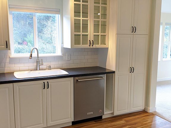 Farm Sink and kitchen pantry with pullout drawers