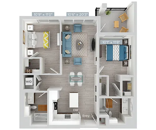 Floor plan B7-1006-MIR