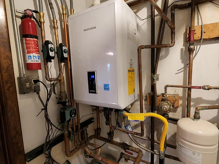 Efficient Navien tankless on-demand hot water heater