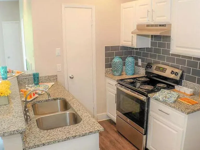 Soho Apartments kitchen area
