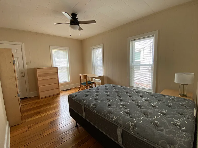 First-floor bedroom furnishings. Full-sized bed and all you see.
